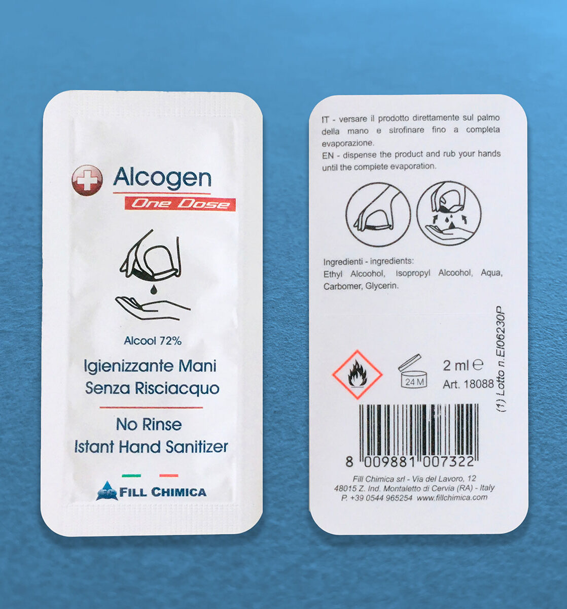 Alcogen Easysnap Technology single dose
